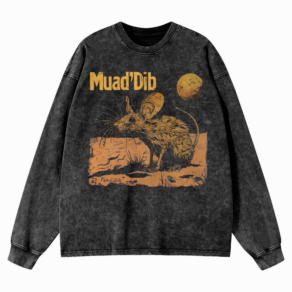 Desert Mouse & Cosmic Survival Washed Long-Sleeved T-Shirt