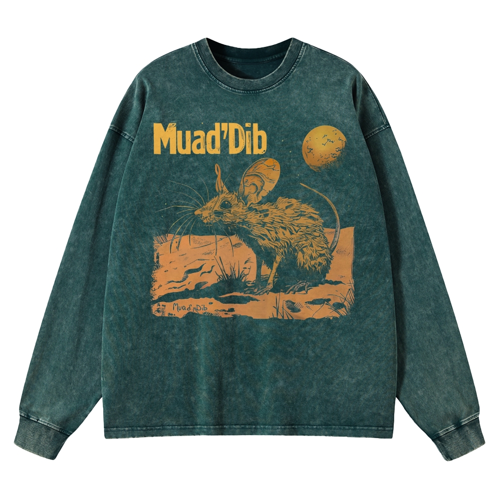 Desert Mouse & Cosmic Survival Washed Long-Sleeved T-Shirt