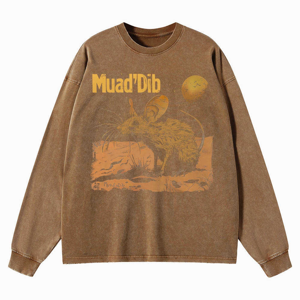 Desert Mouse & Cosmic Survival Washed Long-Sleeved T-Shirt