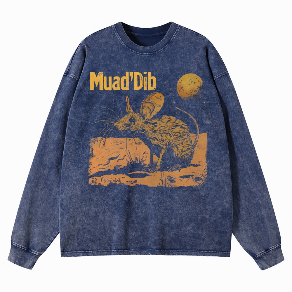 Desert Mouse & Cosmic Survival Washed Long-Sleeved T-Shirt