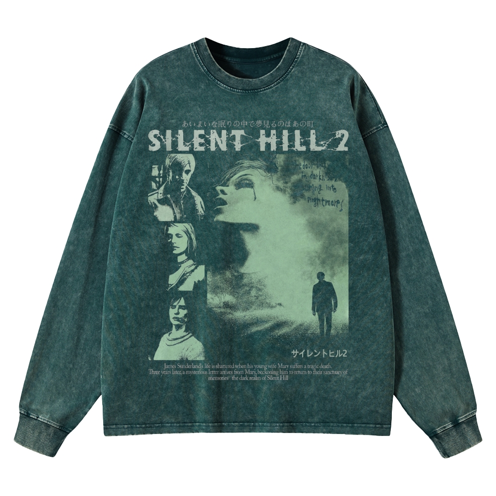 Dream Descent Washed Long-Sleeved T-Shirt 