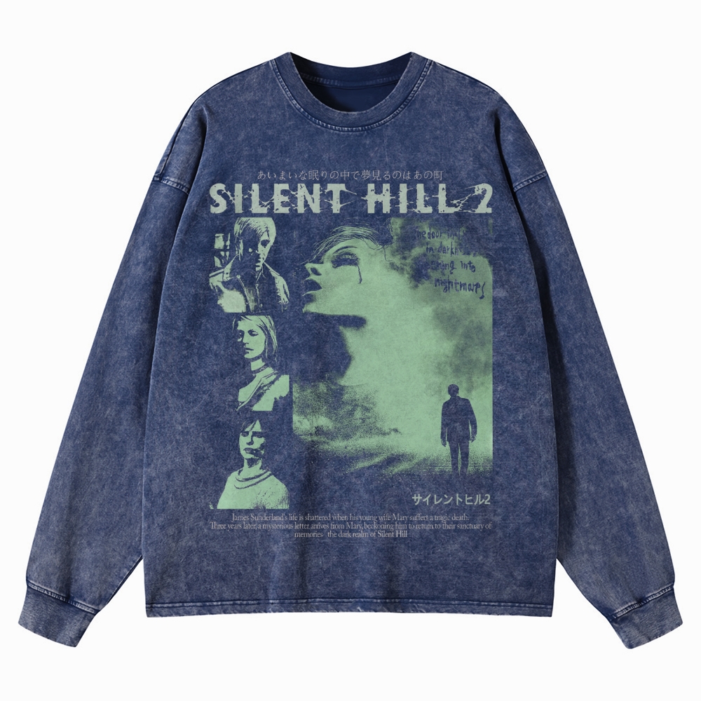 Dream Descent Washed Long-Sleeved T-Shirt 