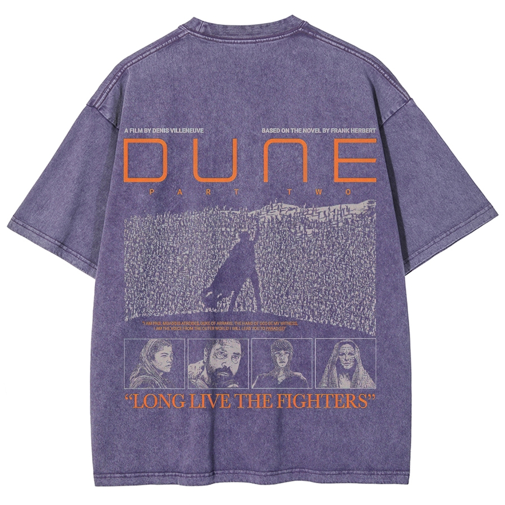 Sci-Fi Epic Desert & Rebellion Graphic Retro Washed T-Shirt