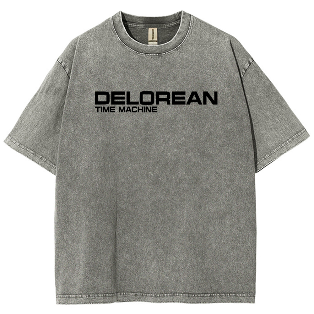 Time Machine Technical Diagram Retro Washed T-Shirt