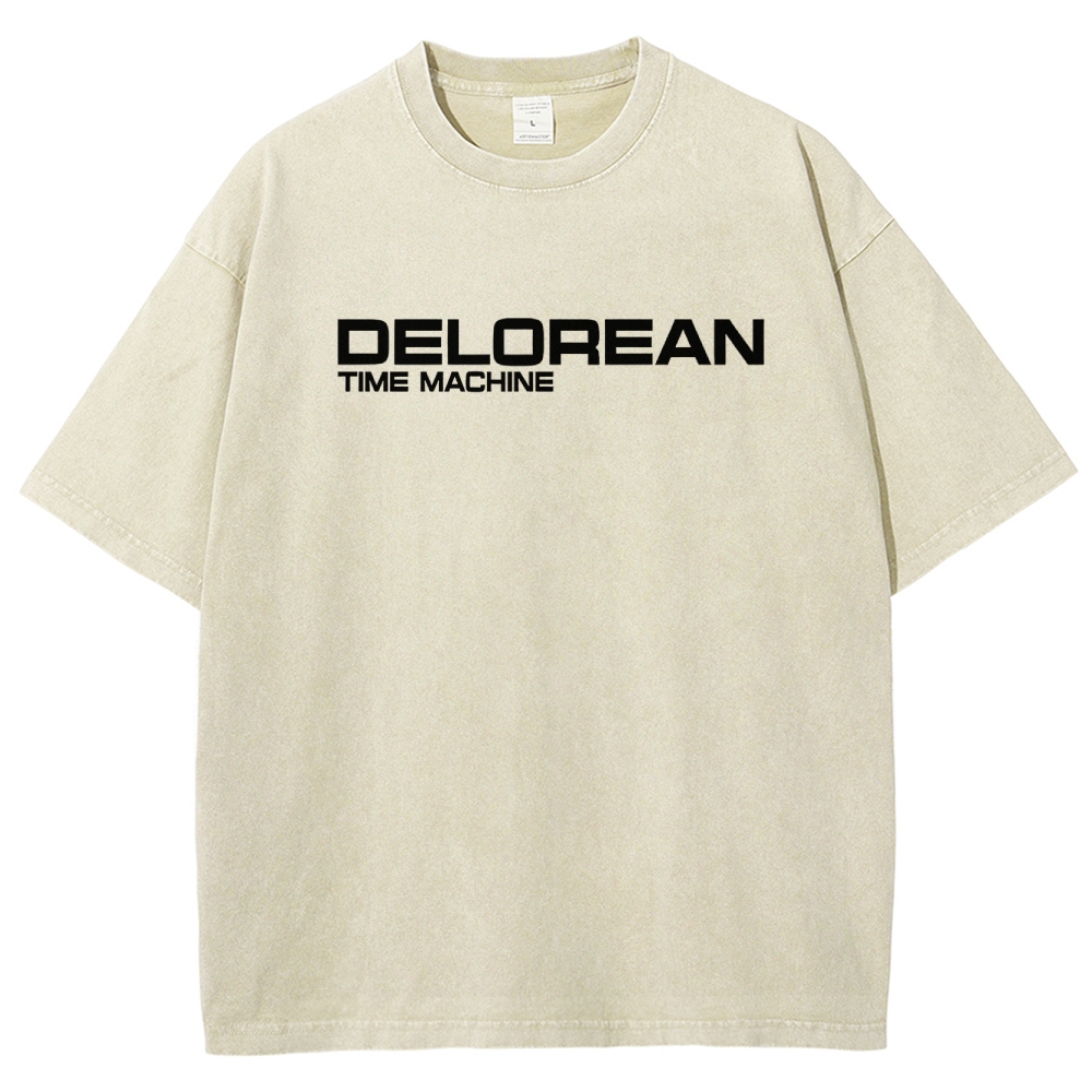 Time Machine Technical Diagram Retro Washed T-Shirt
