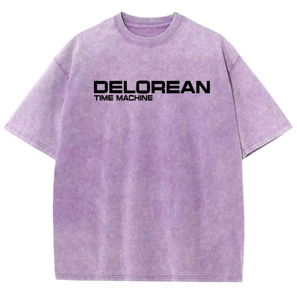 Time Machine Technical Diagram Retro Washed T-Shirt
