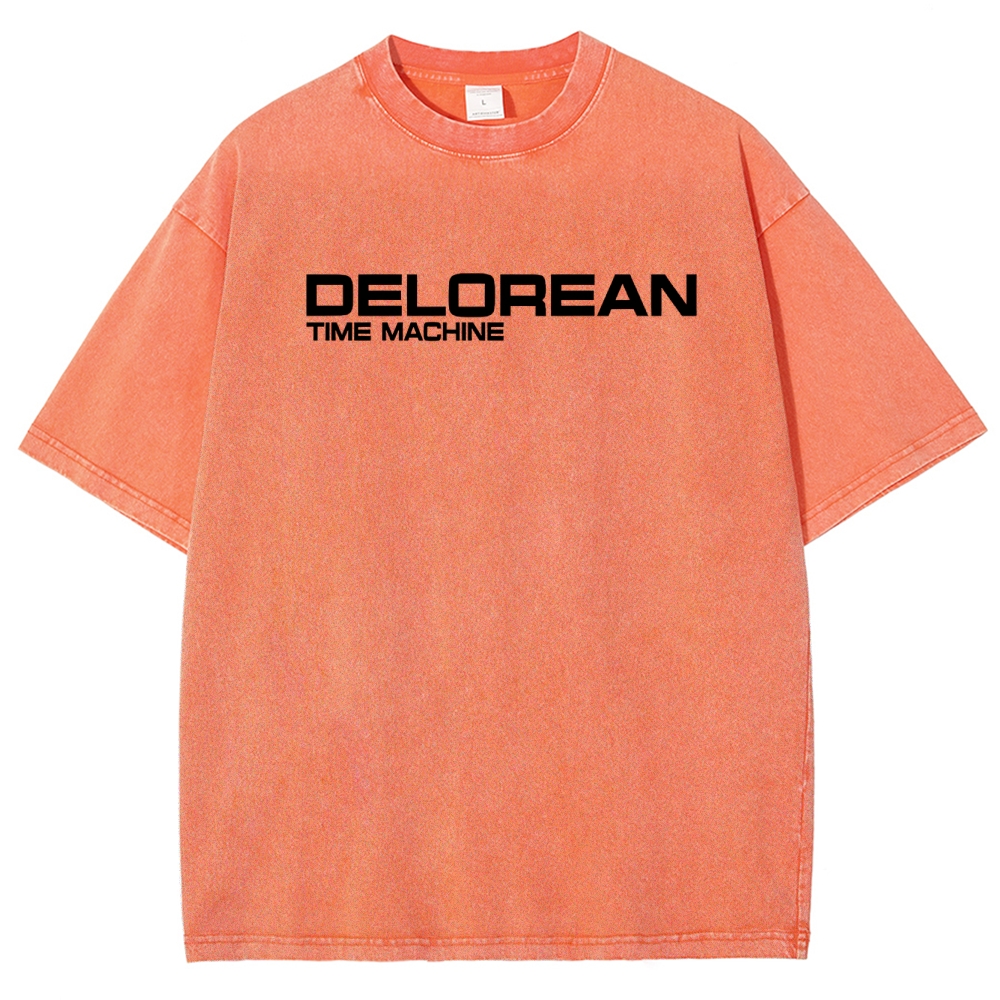 Time Machine Technical Diagram Retro Washed T-Shirt