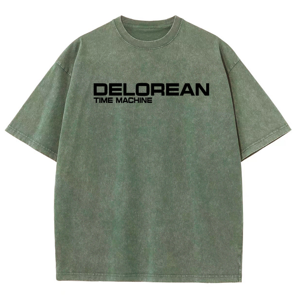 Time Machine Technical Diagram Retro Washed T-Shirt