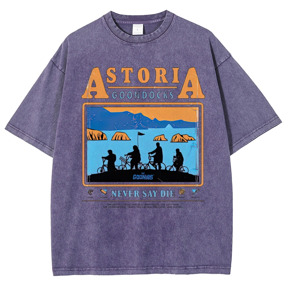 Retro Adventure Gang & Coastal Graphic Washed T-Shirt