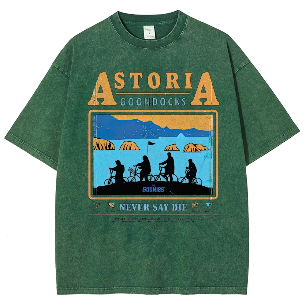 Retro Adventure Gang & Coastal Graphic Washed T-Shirt