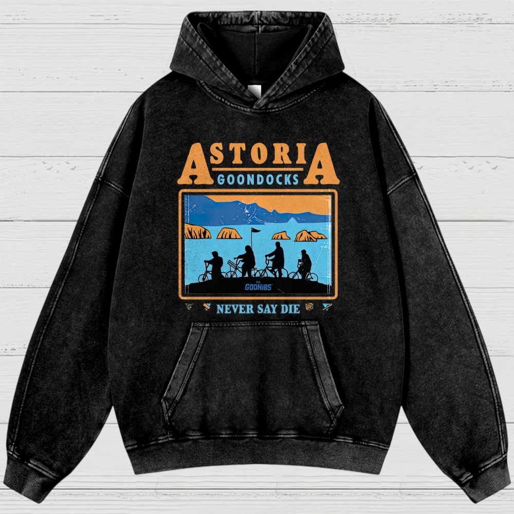 Retro Adventure Gang & Coastal Graphic Washed Hoodies