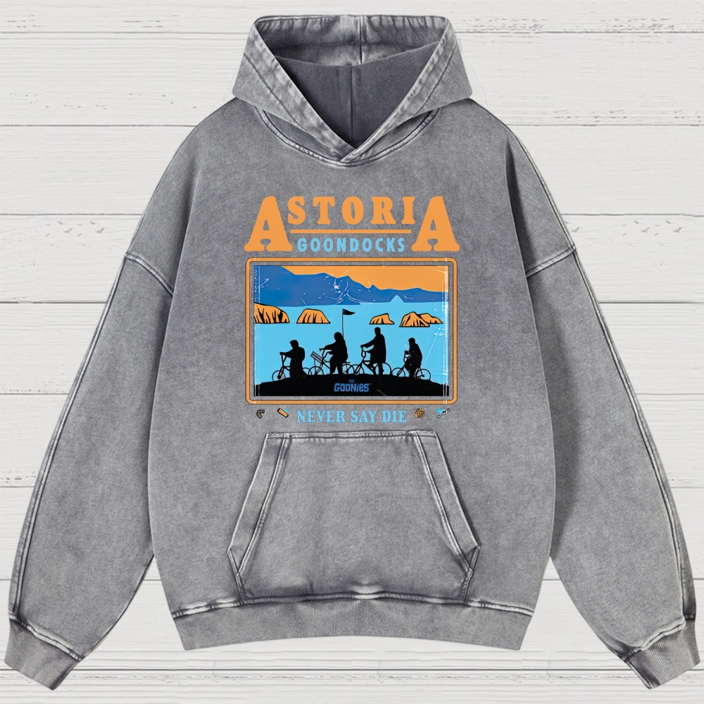 Retro Adventure Gang & Coastal Graphic Washed Hoodies