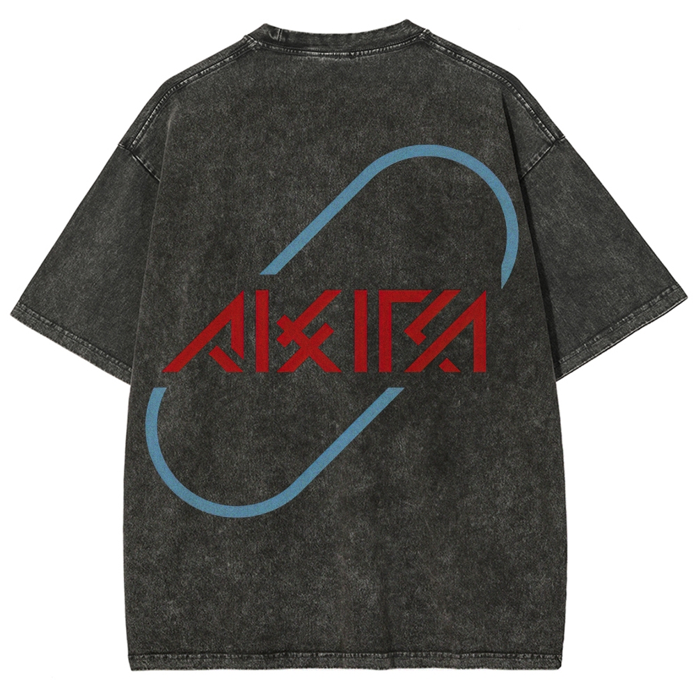 Cyberpunk Anime Typography Retro Washed T-Shirt