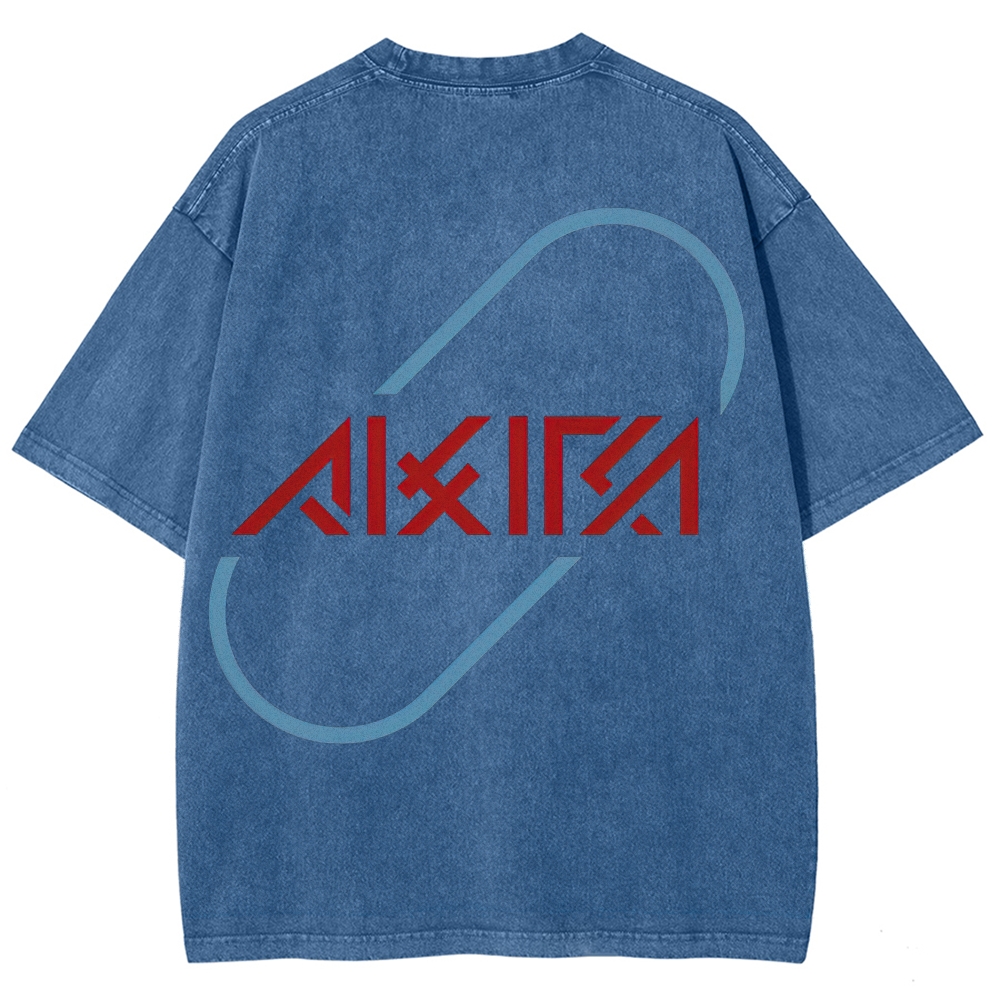 Cyberpunk Anime Typography Retro Washed T-Shirt