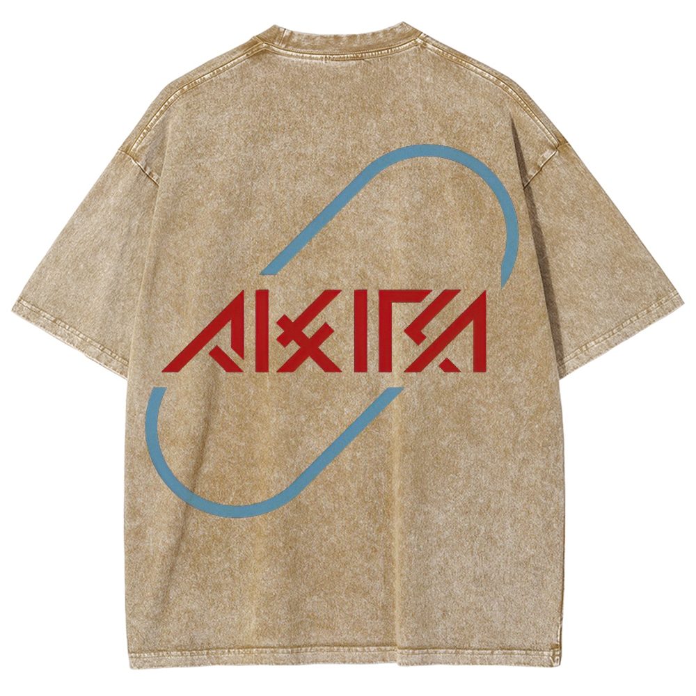 Cyberpunk Anime Typography Retro Washed T-Shirt