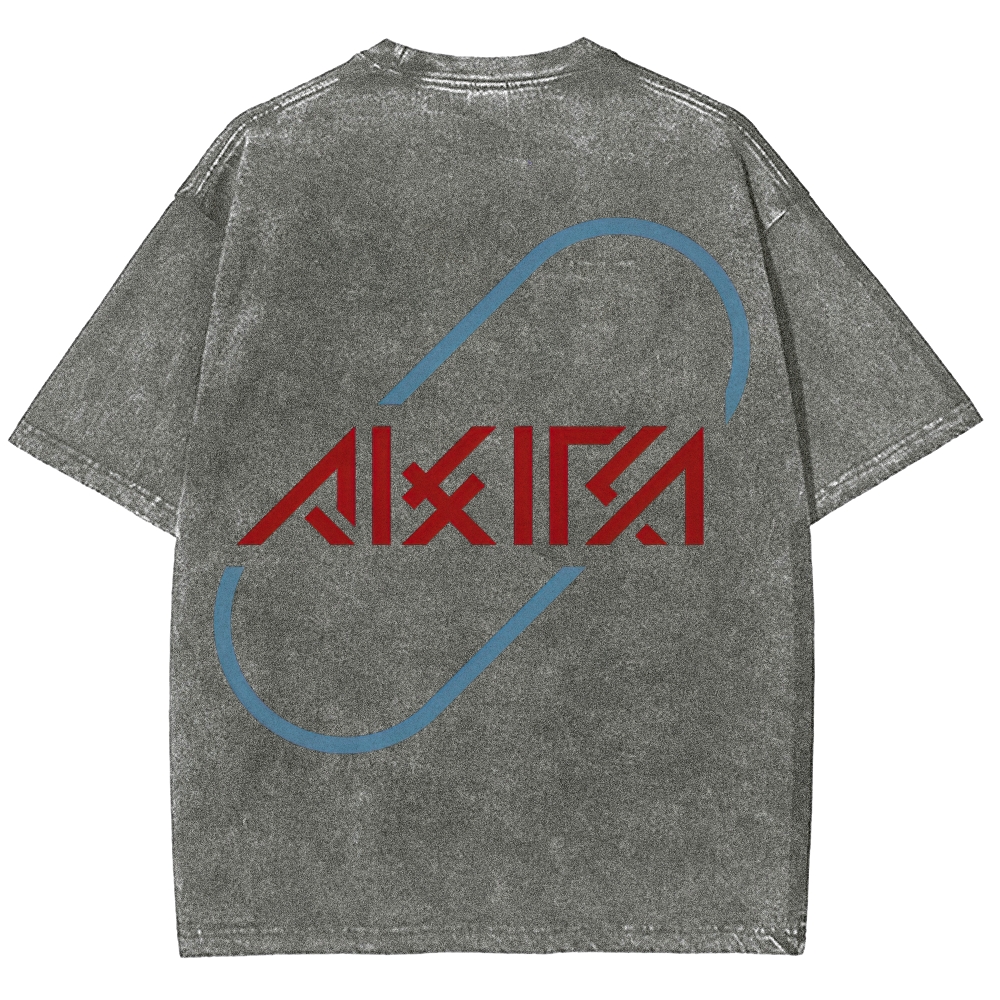 Cyberpunk Anime Typography Retro Washed T-Shirt