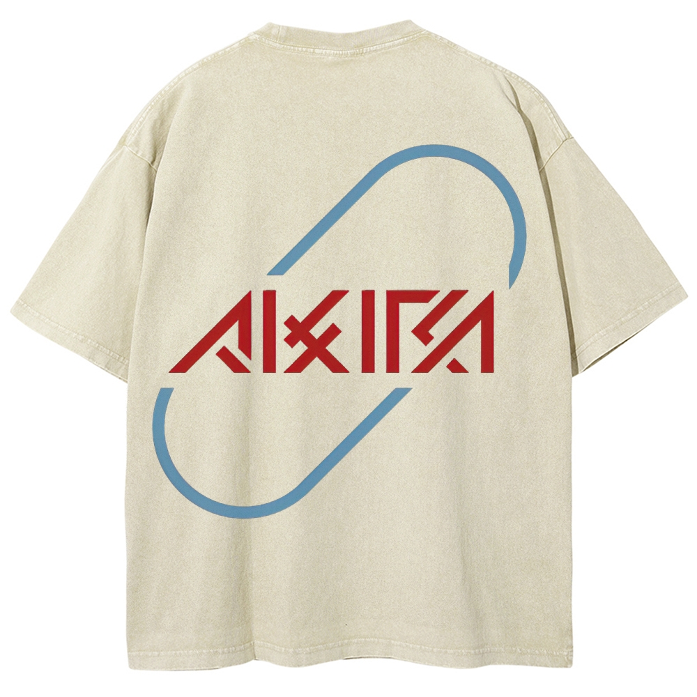 Cyberpunk Anime Typography Retro Washed T-Shirt