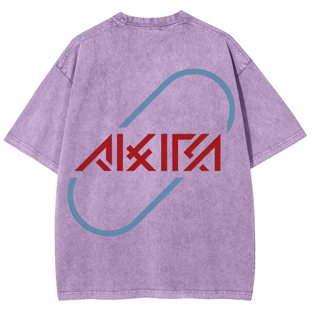 Cyberpunk Anime Typography Retro Washed T-Shirt