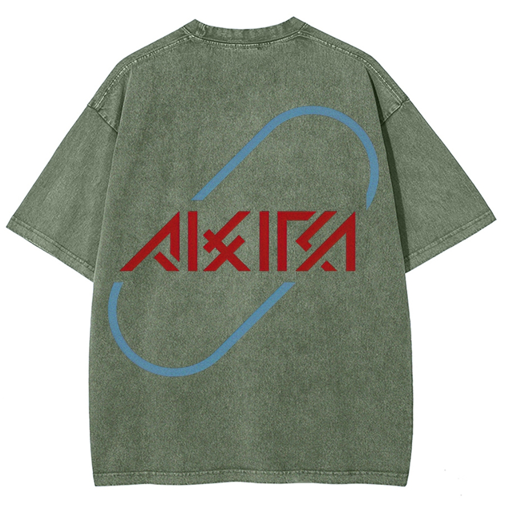 Cyberpunk Anime Typography Retro Washed T-Shirt