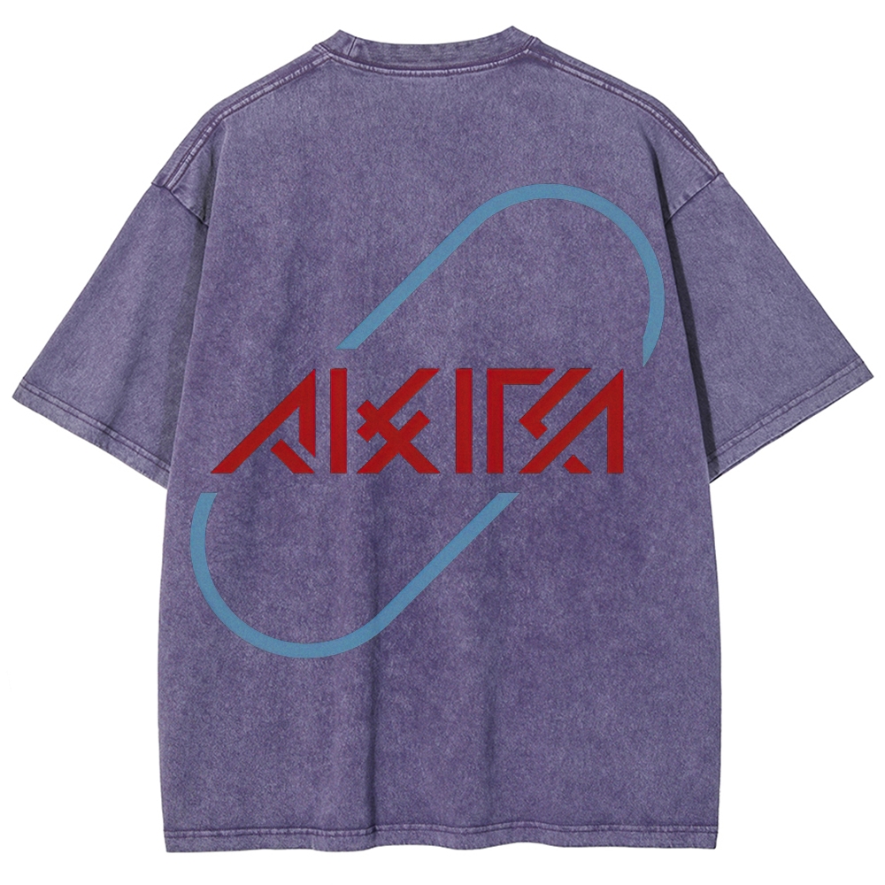Cyberpunk Anime Typography Retro Washed T-Shirt