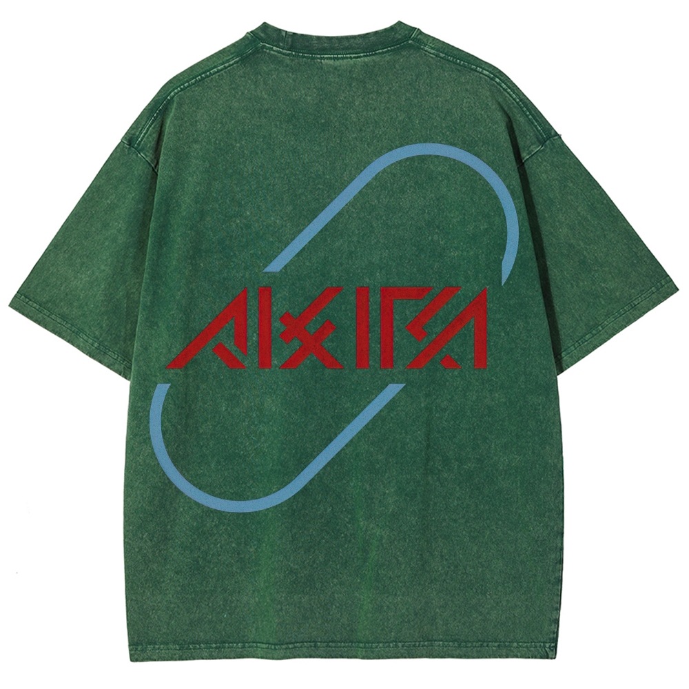 Cyberpunk Anime Typography Retro Washed T-Shirt