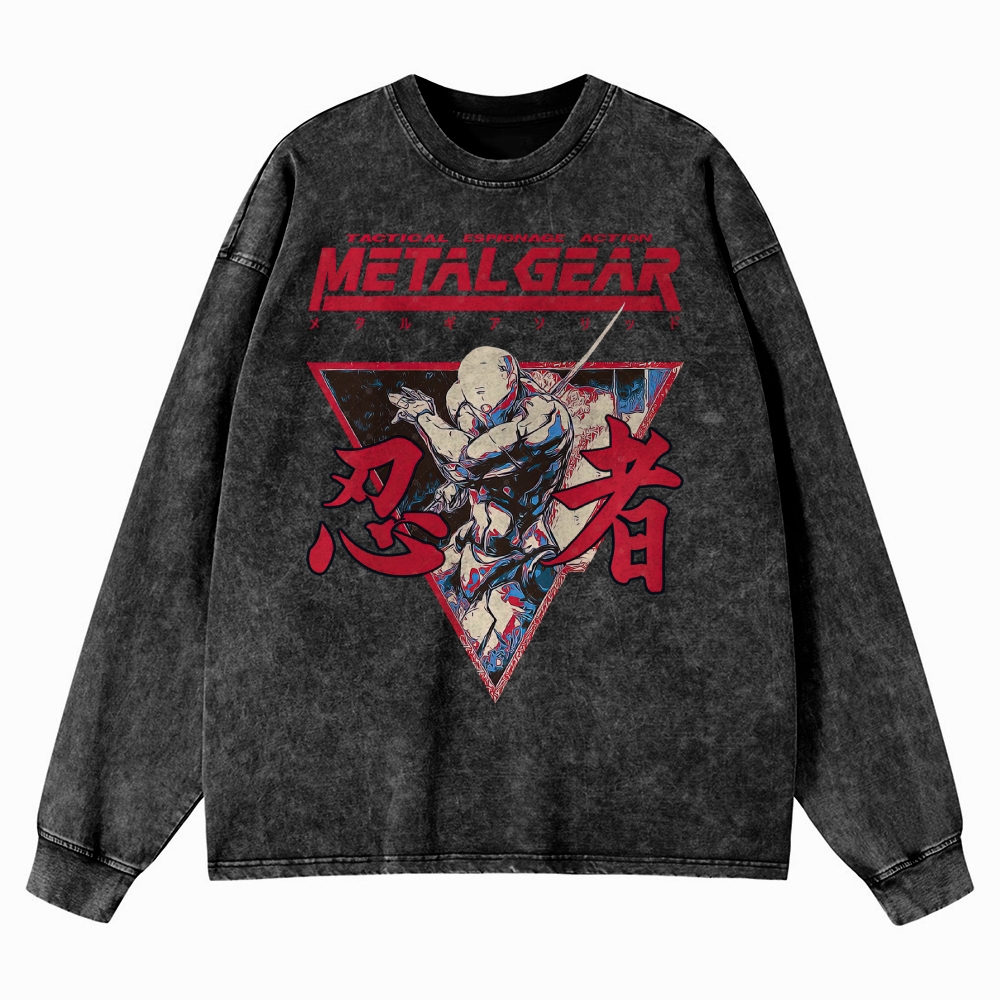 Cyber Ninja Operative Washed Long-Sleeved T-Shirt 