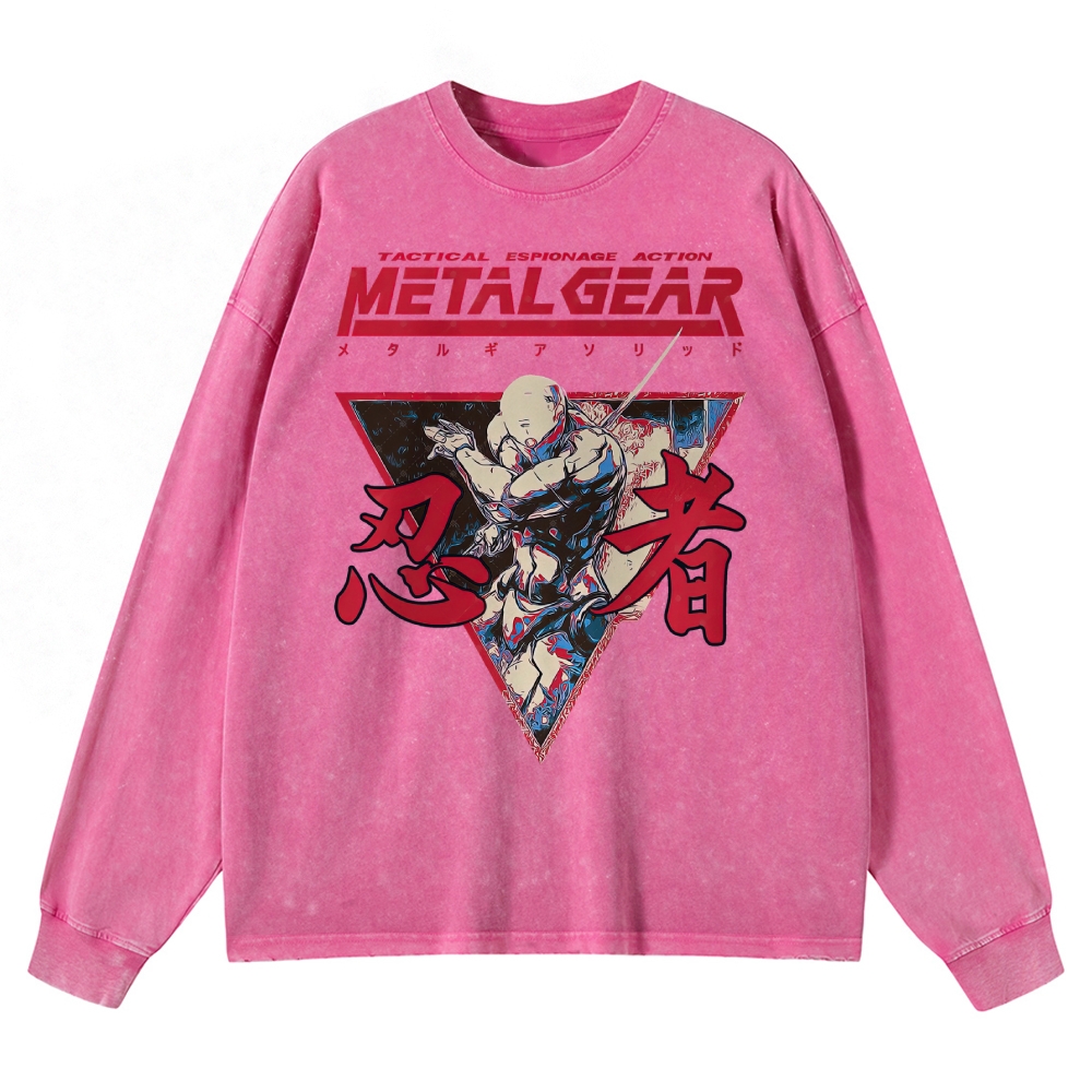 Cyber Ninja Operative Washed Long-Sleeved T-Shirt 