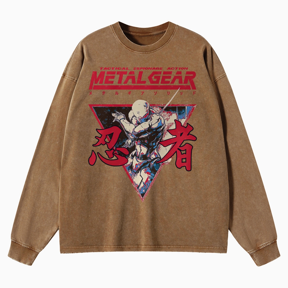 Cyber Ninja Operative Washed Long-Sleeved T-Shirt 