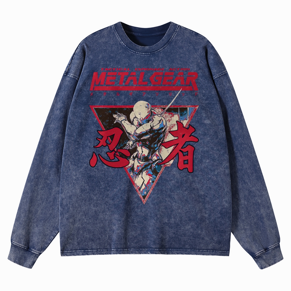 Cyber Ninja Operative Washed Long-Sleeved T-Shirt 