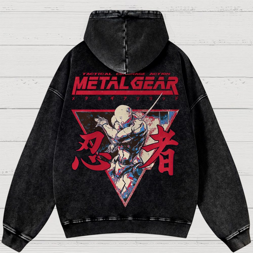 Cyber Ninja Operative Washed Hoodies 