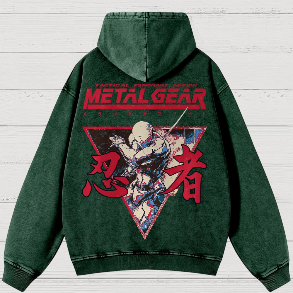 Cyber Ninja Operative Washed Hoodies 