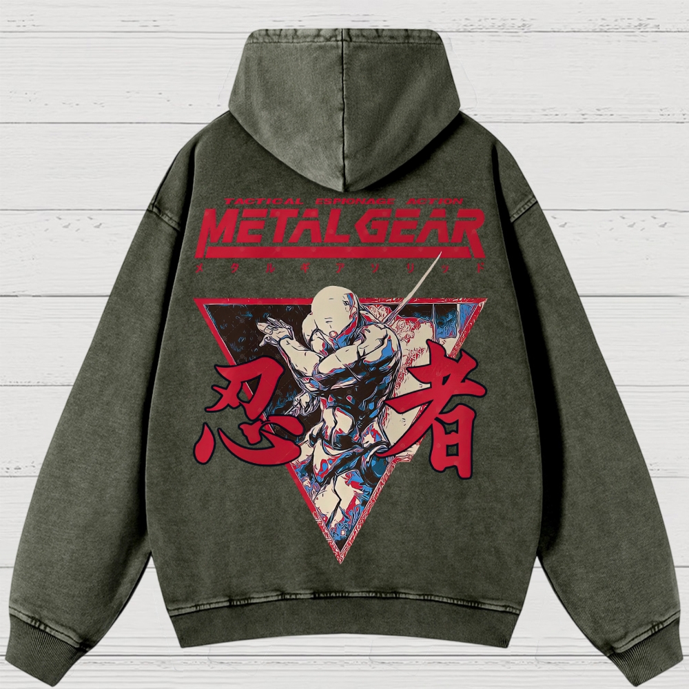 Cyber Ninja Operative Washed Hoodies 