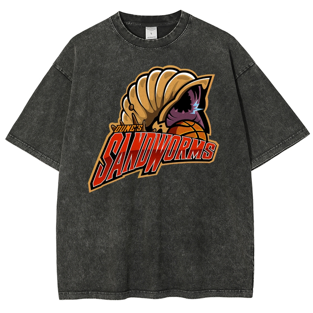 Alien Monster Basketball Team Washed T-Shirt 