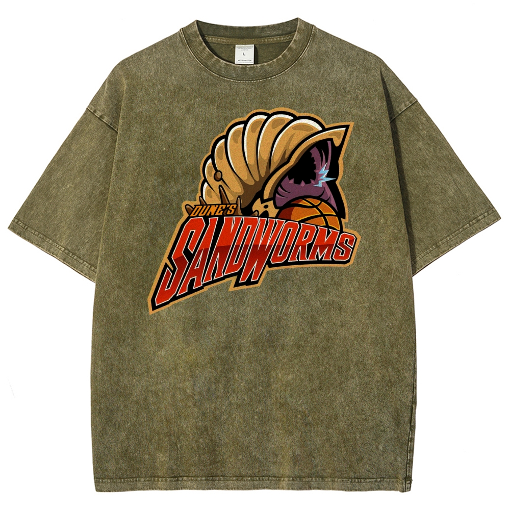 Alien Monster Basketball Team Washed T-Shirt 