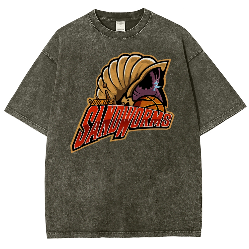 Alien Monster Basketball Team Washed T-Shirt 