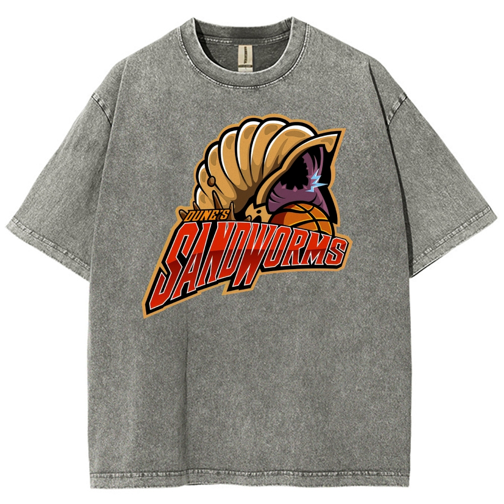 Alien Monster Basketball Team Washed T-Shirt 