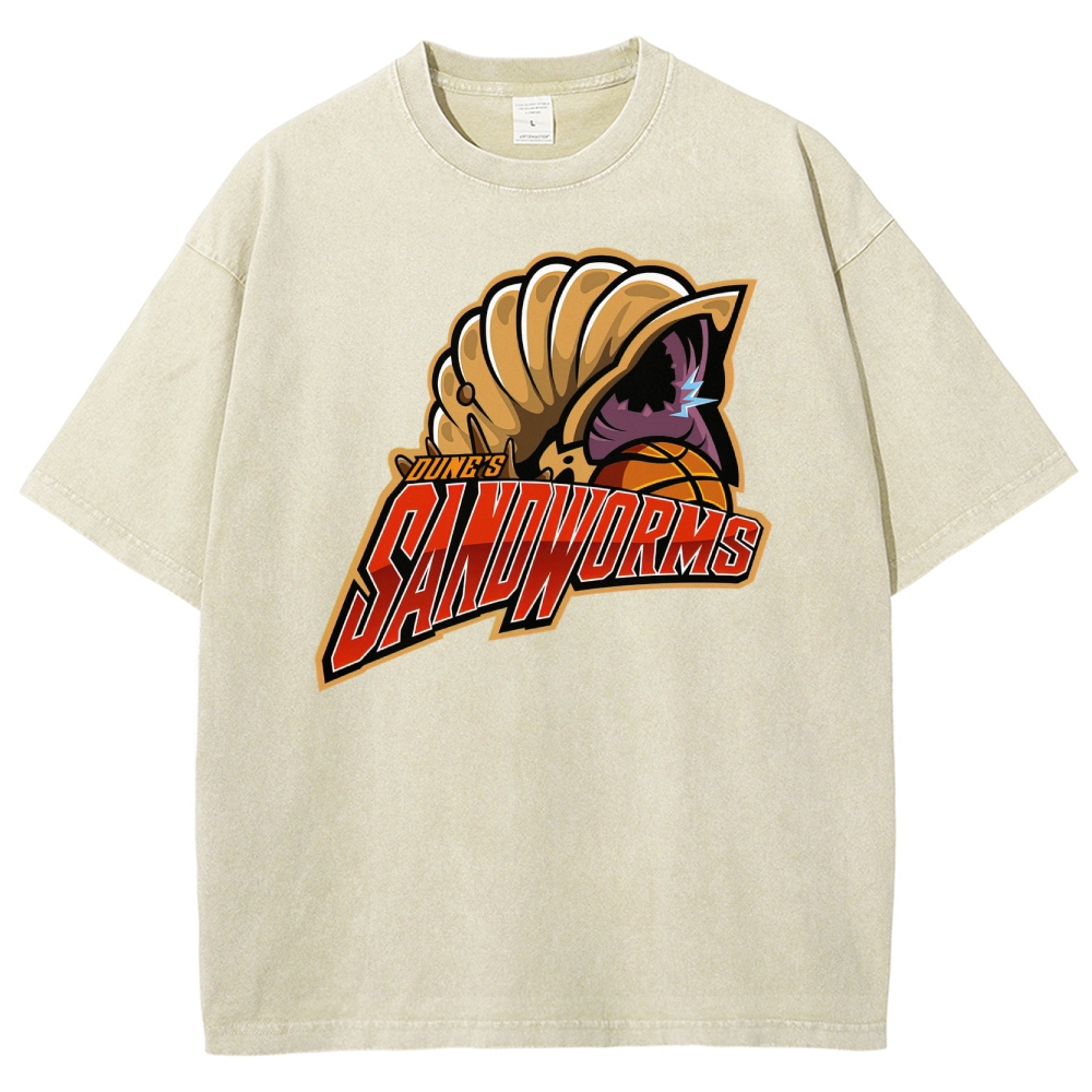 Alien Monster Basketball Team Washed T-Shirt 