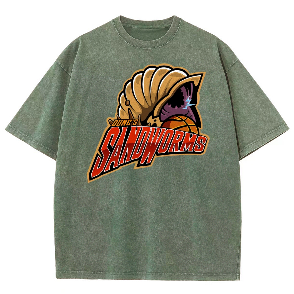 Alien Monster Basketball Team Washed T-Shirt 