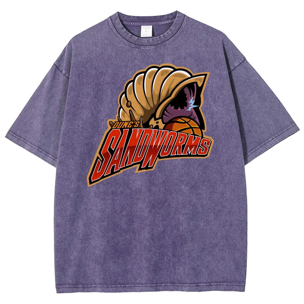 Alien Monster Basketball Team Washed T-Shirt 