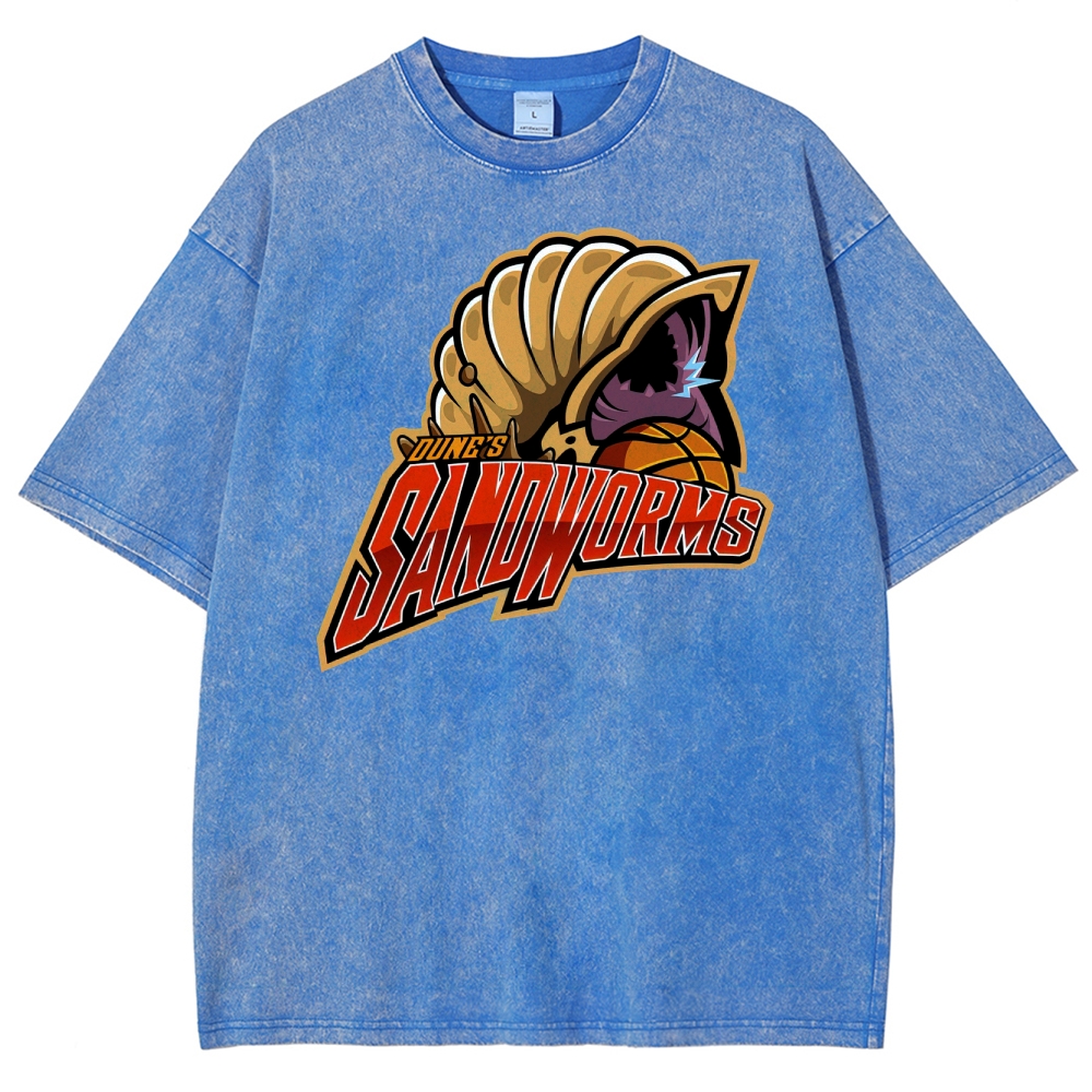 Alien Monster Basketball Team Washed T-Shirt 