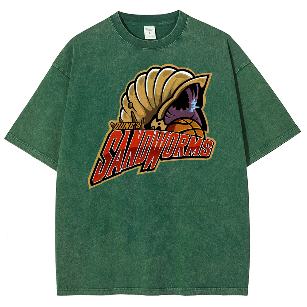 Alien Monster Basketball Team Washed T-Shirt 