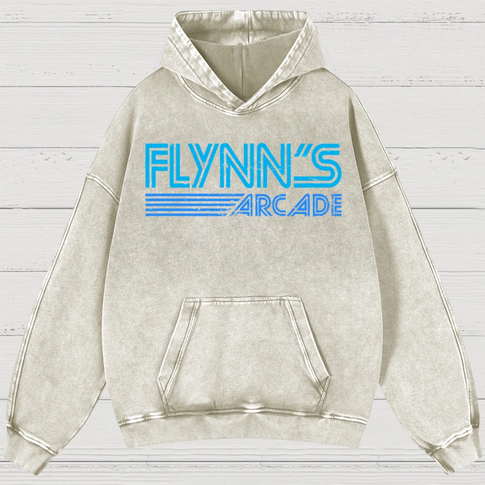 Vintage Sci-Fi Gaming Lounge Washed Hoodies 