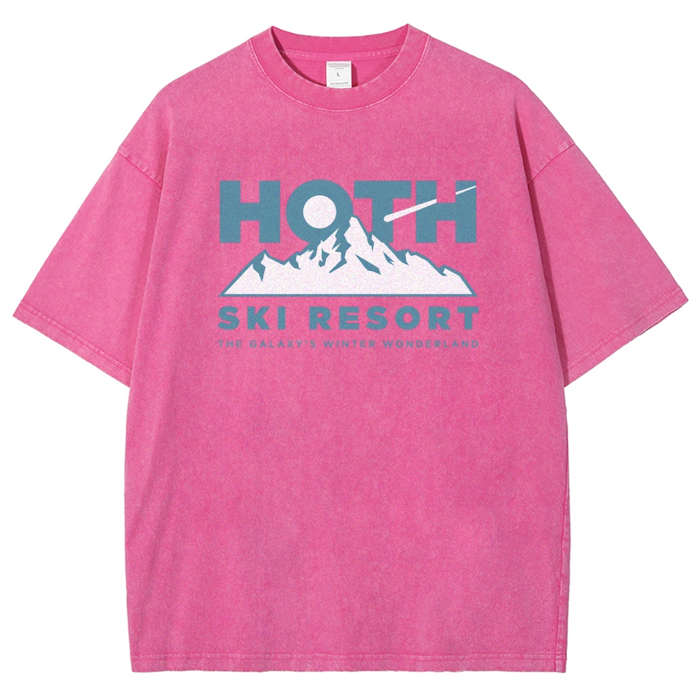 Sci-Fi Winter Resort Graphic Retro Washed T-Shirt