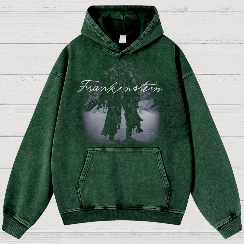 Gothic Horror Monster Graphic Retro Washed Hoodies