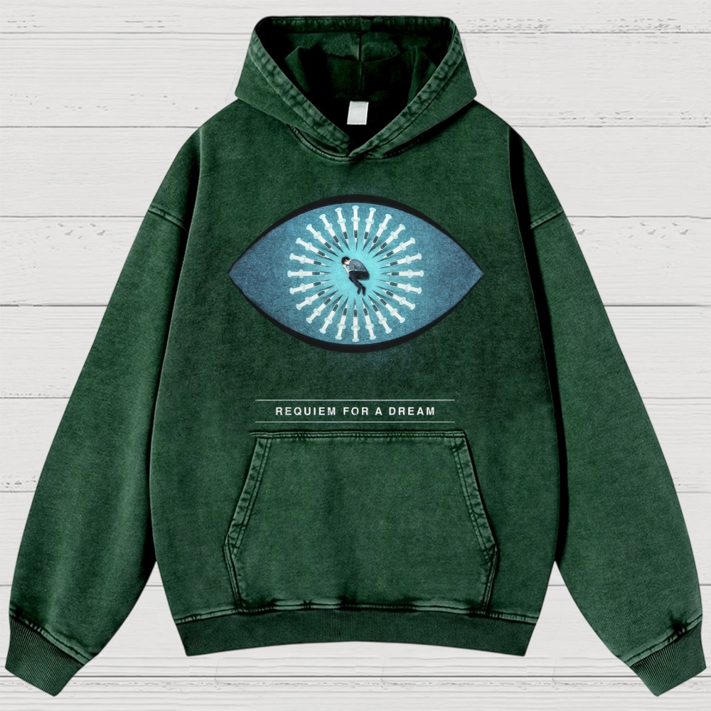 Psychological Drama Symbolic Graphic Retro Washed Hoodies