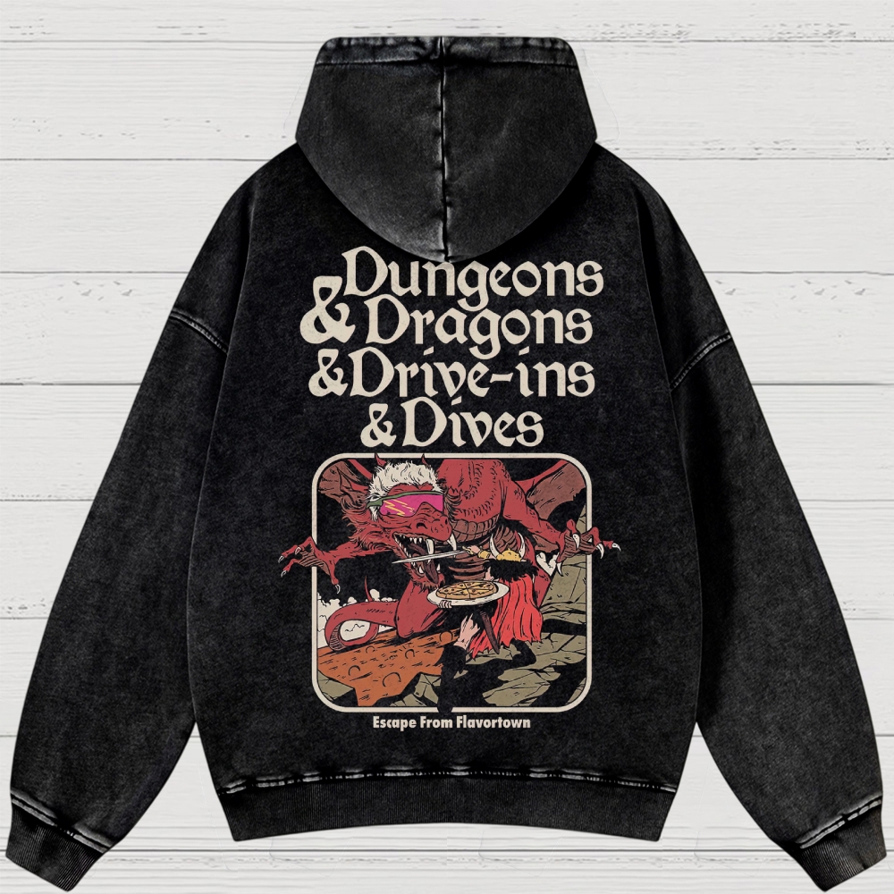 Monsters & Meals Washed Hoodies 