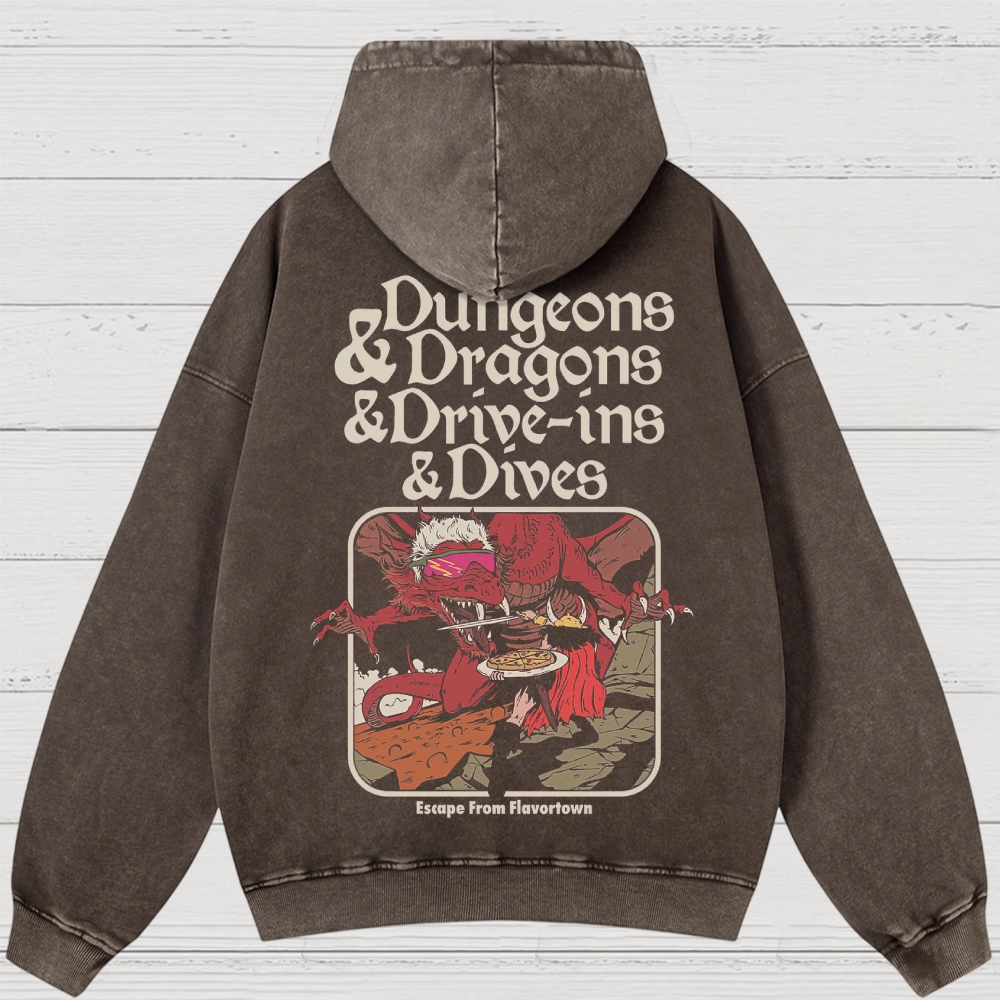 Monsters & Meals Washed Hoodies 