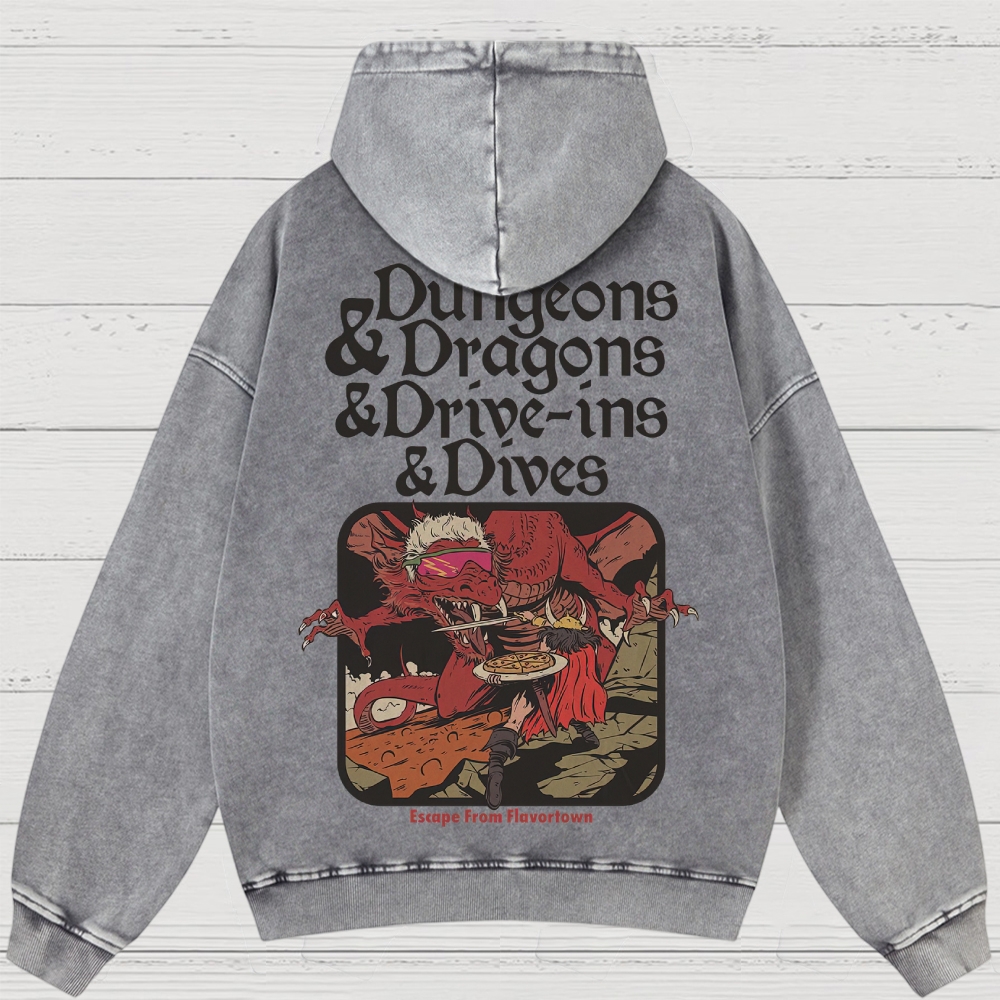 Monsters & Meals Washed Hoodies 