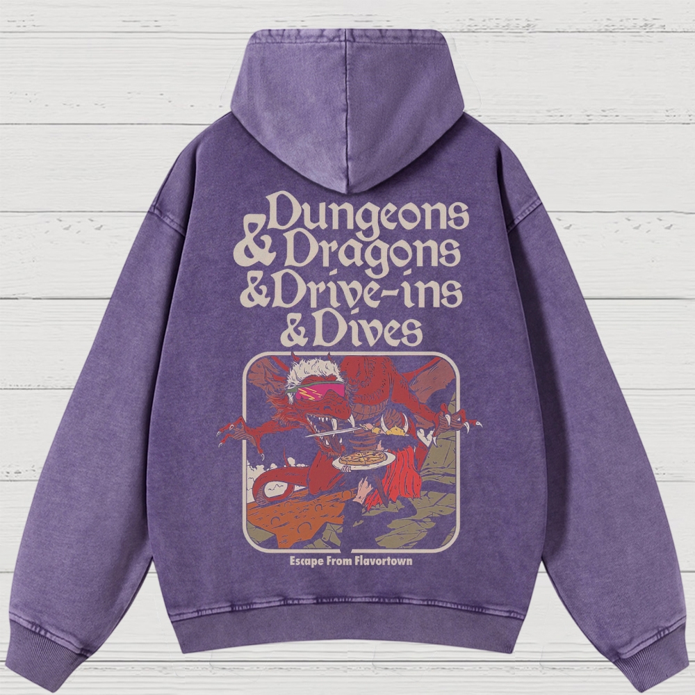 Monsters & Meals Washed Hoodies 