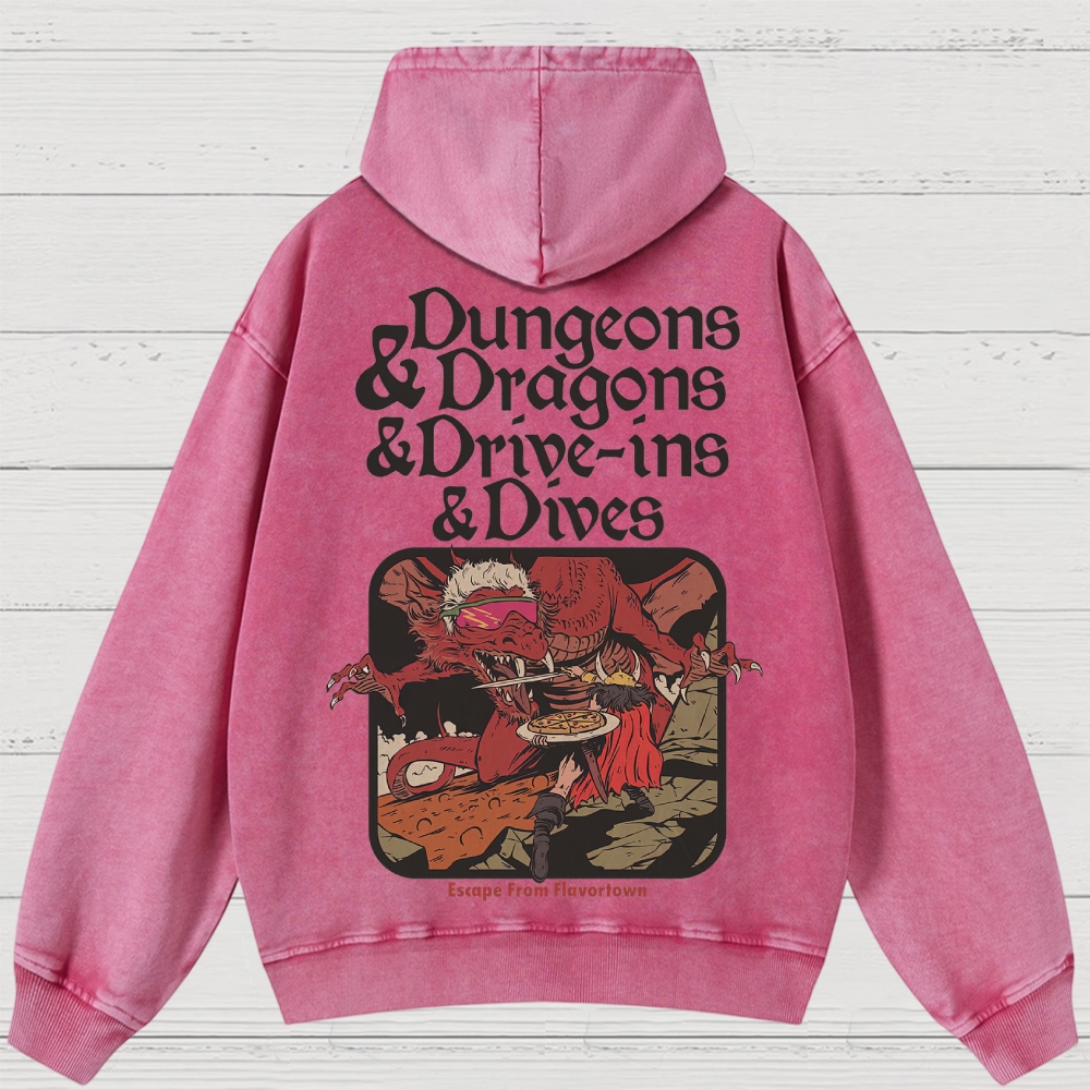 Monsters & Meals Washed Hoodies 